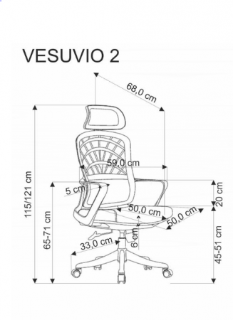 ​Кресло офисное PL- Halmar VESUVIO_2  корица/белый