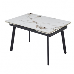 Стол керамический раскладной VTR- TM-98-1 панда вайт/ черный 