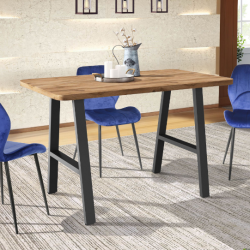 Стол обеденный AMF- Astra 1200 (1200х670хН770) черный графит/дуб ливорно