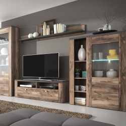 Стенка в гостиную Helvetia LARONA 24Z6DZ10 (сатиновый нуссбаум)