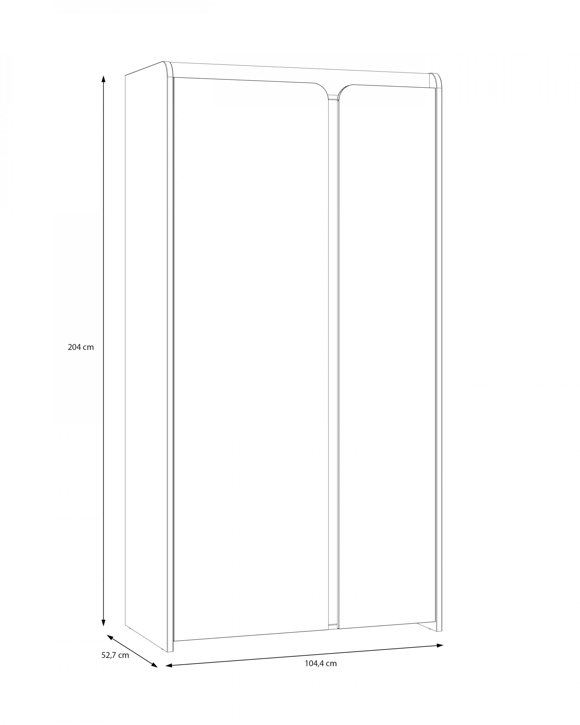 Шкаф на 2 двери Forte HOA HOAS821 (дуб маувелла/шалфей)