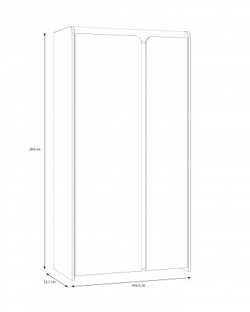 Шкаф на 2 двери Forte HOA HOAS821 (дуб маувелла/шалфей)