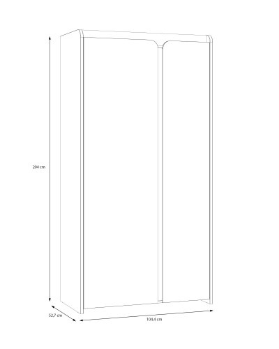 Шкаф на 2 двери Forte HOA HOAS821 (дуб маувелла/шалфей)