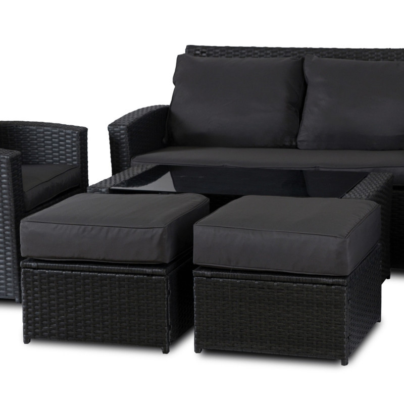 Комплект модульной садовой мебели Siesta  Флорида (черный)