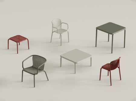 Стол кофейный садовый VLL- FERNE Berne (белый, молочный)