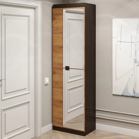 Шкаф распашной на 2 двери EVR- Соната-600 венге + фасад крафт золотой