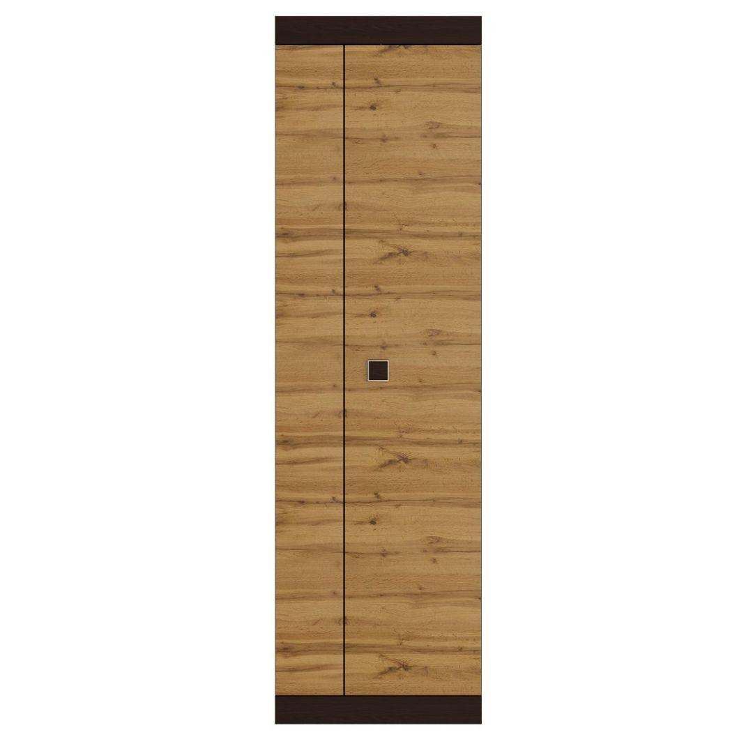 Шкаф распашной на 2 двери EVR- Соната-600 венге + фасад крафт золотой