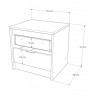 Тумба прикроватная EVR- Сити-450 дуб Сонома + фасад белый