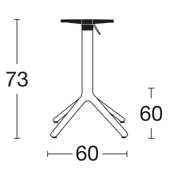 Стол для кафе VLL- SCAB Nemo Folding D70 (гравий/тортора)