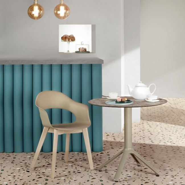 Стол для кафе VLL- SCAB Nemo Folding D70 (гравий/тортора)