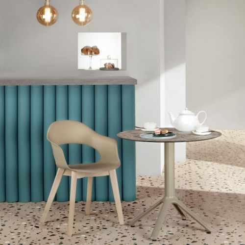 Стол для кафе VLL- SCAB Nemo Folding D70 (гравий/тортора)