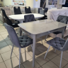Стол обеденный модерн VTR- TM-84 калакатта мрамор + серый 