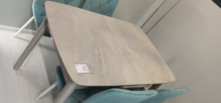 Стол обеденный модерн VTR- TM-84 калакатта мрамор + серый 