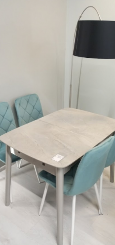 Стол обеденный модерн VTR- TM-84 калакатта мрамор + серый 