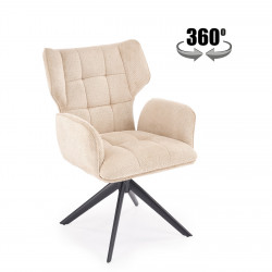 Стул поворотный HALMAR K-601 бежевый/чёрный 