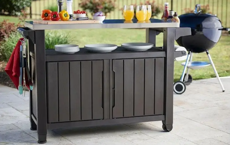 Стол- буфет для барбекю ECO-  Keter UNITY XL, коричневый 207 л