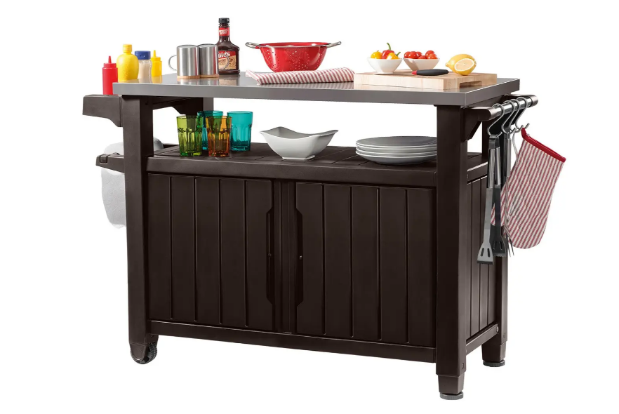 Стол- буфет для барбекю ECO-  Keter UNITY XL, коричневый 207 л