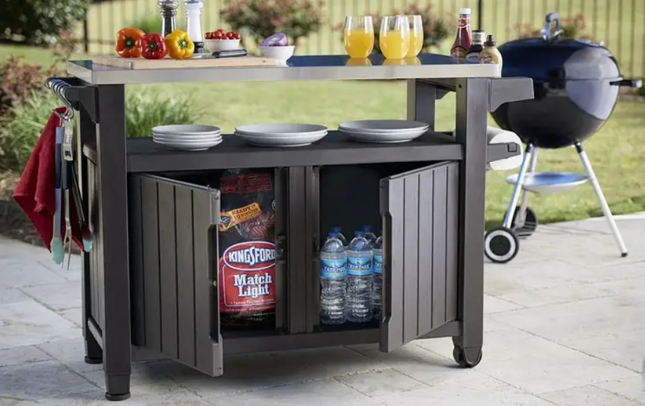 Стол- буфет для барбекю ECO-  Keter UNITY XL, коричневый 207 л