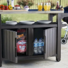 Стол- буфет для барбекю ECO-  Keter UNITY XL, коричневый 207 л