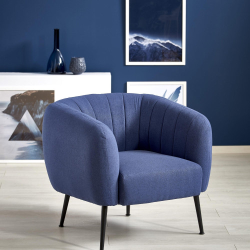 Мягкое кресло для отдыха PL- HALMAR LUSSO темно-синий