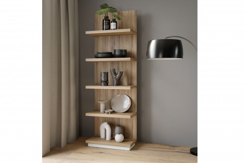 Гостиная Forte LEWISVILLE Wall unit combination _02 Серый/Дуб Валенсия