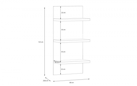 Гостиная Forte LEWISVILLE Wall unit combination _02 Серый/Дуб Валенсия
