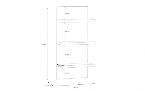 Гостиная Forte LEWISVILLE Wall unit combination _02 Серый/Дуб Валенсия