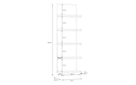 Гостиная Forte LEWISVILLE Wall unit combination _02 Серый/Дуб Валенсия