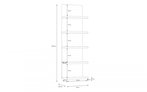 Гостиная Forte LEWISVILLE Wall unit combination _02 Серый/Дуб Валенсия