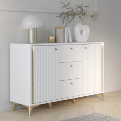 Комод Forte FORREST HILLS FTHK231B белый-золото
