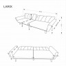 Диван раскладной HALMAR LARIX (серый)