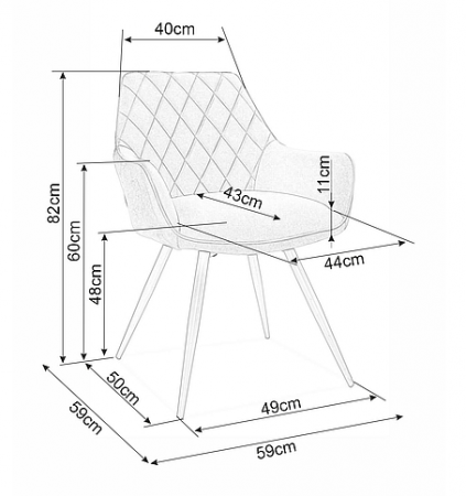 Стул SIGNAL LINEA VELVET черный