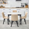 Комплект кухонной мебели Ont- Антонио 100 Серо-бежевый+ 4 Стула Дарио бежевые