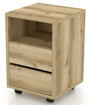 Комплект письменный стол + тумба Helvetia AGAPI 24NWLZ07 (черный оникс/натуральный дуб)