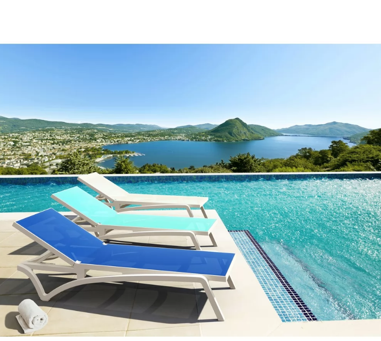 Шезлонг ZST-  SIESTA Pacific (white - turquoise)