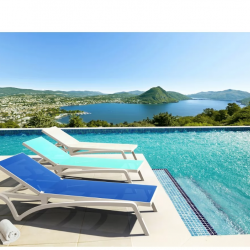 Шезлонг ZST-  SIESTA Pacific (white - turquoise)