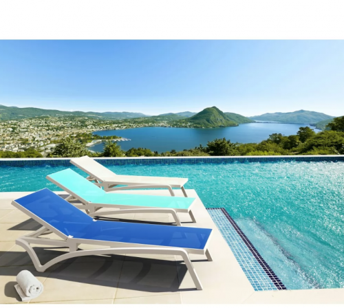 Шезлонг ZST-  SIESTA Pacific (white - turquoise)