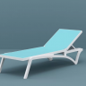 Шезлонг ZST-  SIESTA Pacific (white - turquoise)