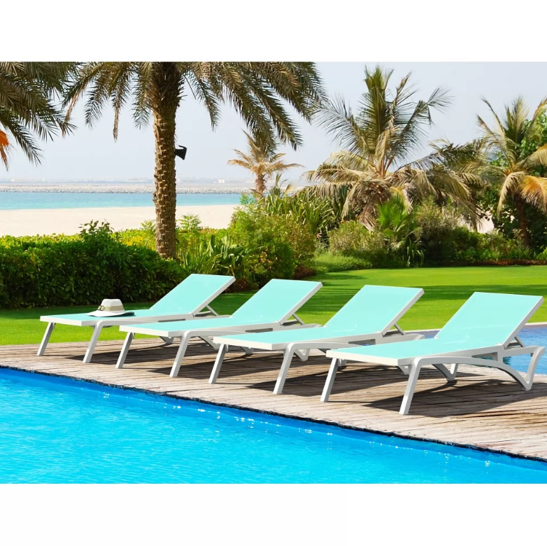 Шезлонг ZST-  SIESTA Pacific (white - turquoise)