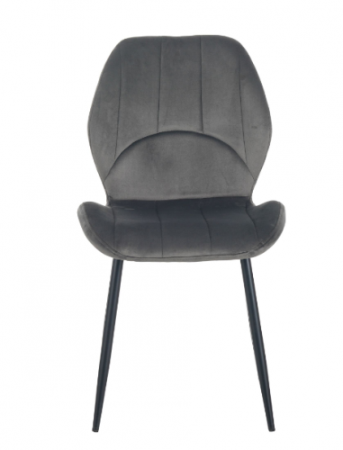 Стул обеденный AMF- Стул Astra черный/ вельвет темно-серый