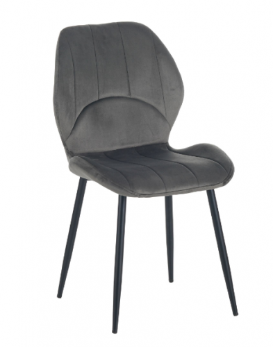 Стул обеденный AMF- Стул Astra черный/ вельвет темно-серый
