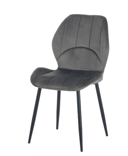 Стул обеденный AMF- Стул Astra черный/ вельвет темно-серый