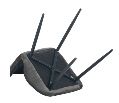 Стул обеденный AMF- Стул Astra черный/ вельвет темно-серый