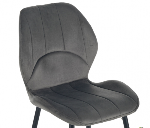 Стул обеденный AMF- Стул Astra черный/ вельвет темно-серый