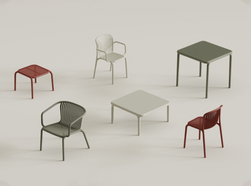 Стол кофейный садовый VLL- FERNE Berne (зеленый, серый)