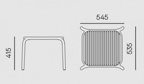 Стол кофейный садовый VLL- FERNE Berne (зеленый, серый)