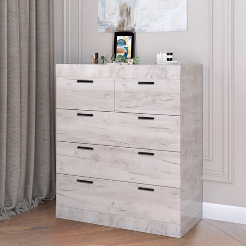 Комод на 5 шухляд EVR- Соната-3 крафт белый