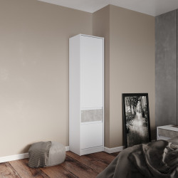 Пенал закрытый EVR- Стайл-500 белый + фасад бетон