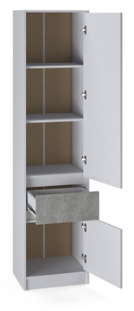 Пенал закрытый EVR- Стайл-500 белый + фасад бетон