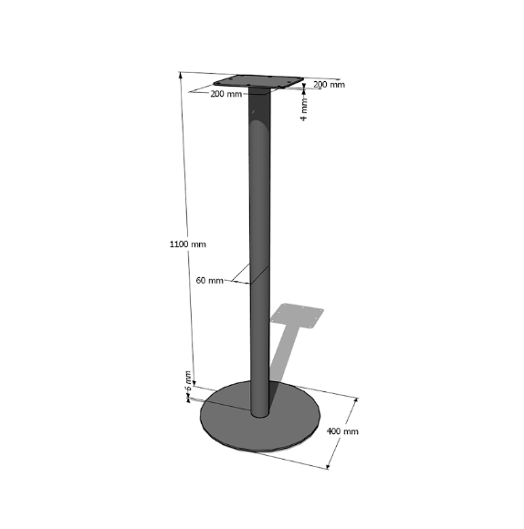 Опора для стола LVK- Kolo, высота 1080 мм 